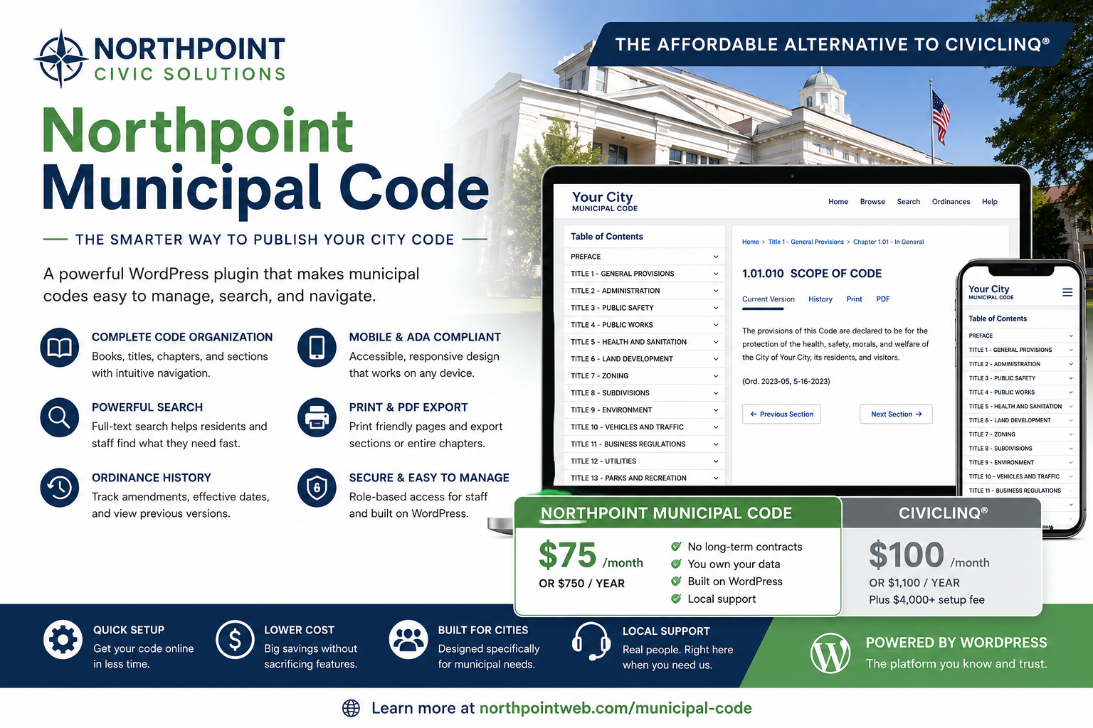 Northpoint Municipal Code searchable city code platform